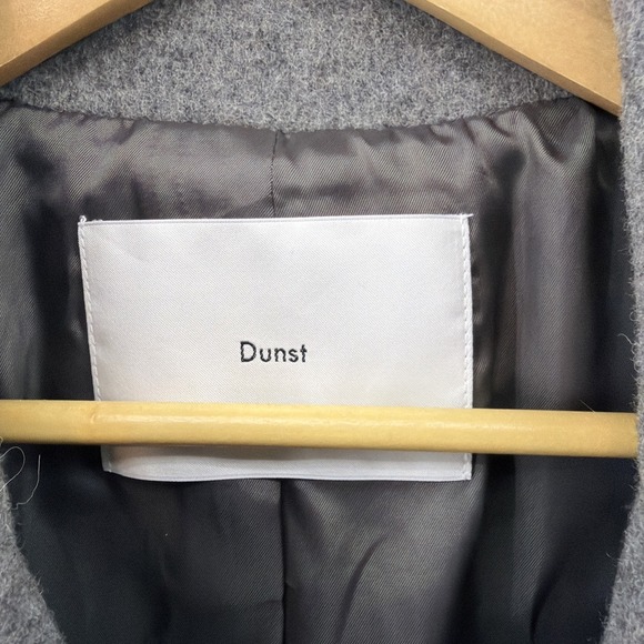 Dunst Unisex Mac Coat XL Charcoal Gray Wool Blend Pockets Belted Classic Winter - Picture 12 of 16